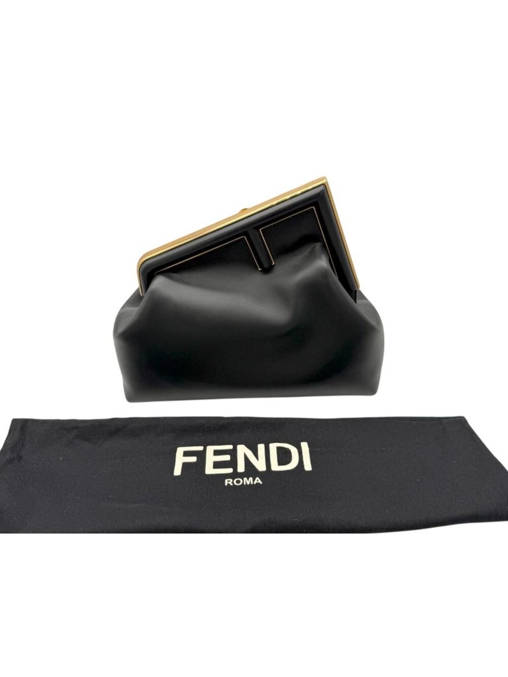 Fendi First Bag Leather Medium Black NWB
